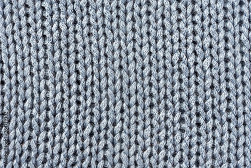 Knitted blue macro background