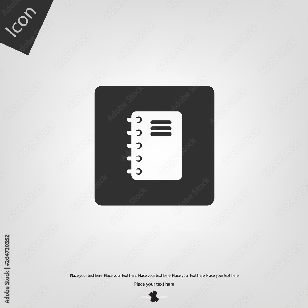 Notebook vector icon Notebook vector icon
