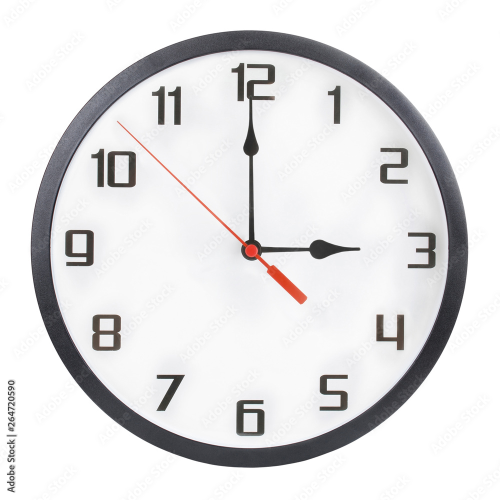 Wall Clock Isolated On White Background 3 P m Or 3 A m Stock Photo 3-o-clock-and-students-695050-vector-art-at-vecteezy