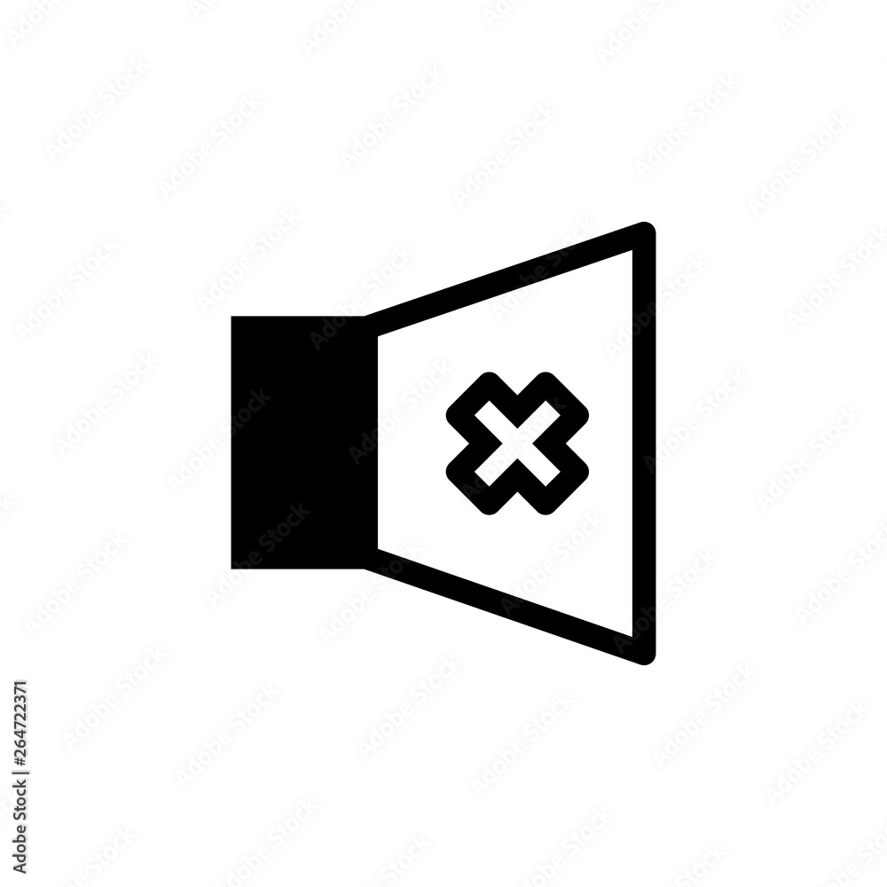 Volume mute icon vector. Volume mute vector design. sign design. flat style. Vector EPS 10 Volume mute icon vector. Volume mute vector design. sign design. flat style. Vector EPS 10