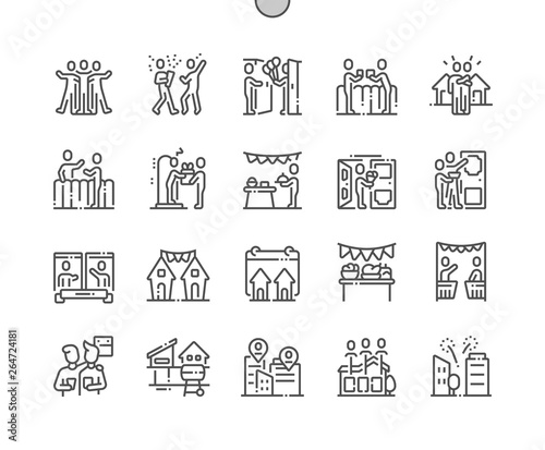 European Neighbours Day Well-crafted Pixel Perfect Vector Thin Line Icons 30 2x Grid for Web Graphics and Apps. Simple Minimal Pictogram