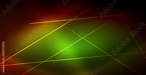 Neon glowing wave, magic energy and light motion background