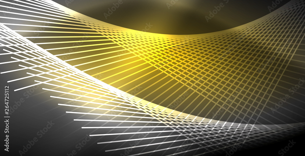 Neon glowing lines, magic energy space light concept, abstract background wallpaper design Neon glowing lines, magic energy space light concept, abstract background wallpaper design