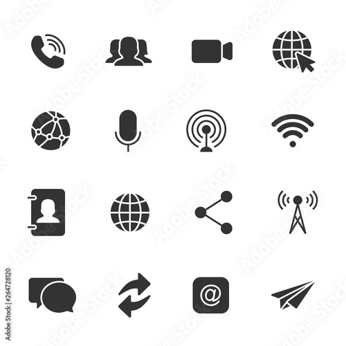Vector set of communication icons.