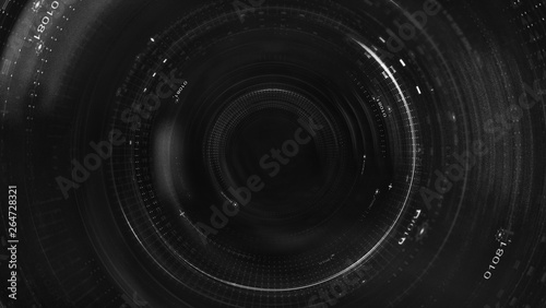 Grey Circle Abstract Hud Background