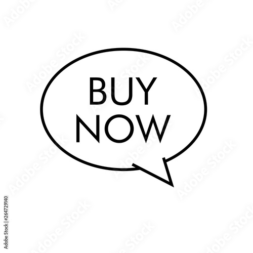 Free Download Logotipo con texto BUY NOW en burbuja lineal color negro	 - GFXLoad