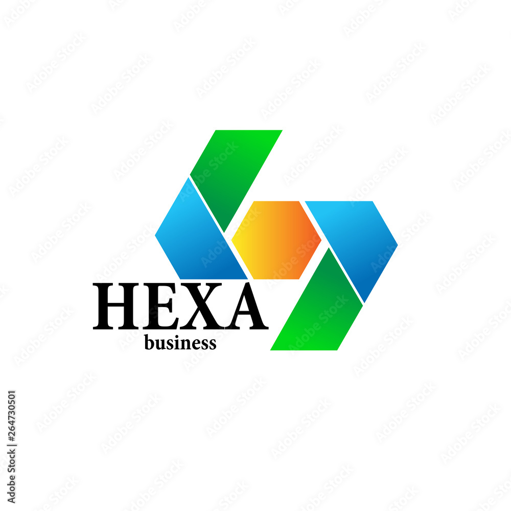 hexa logo icon with hexagonal illustration for business company hexa logo icon with hexagonal illustration for business company