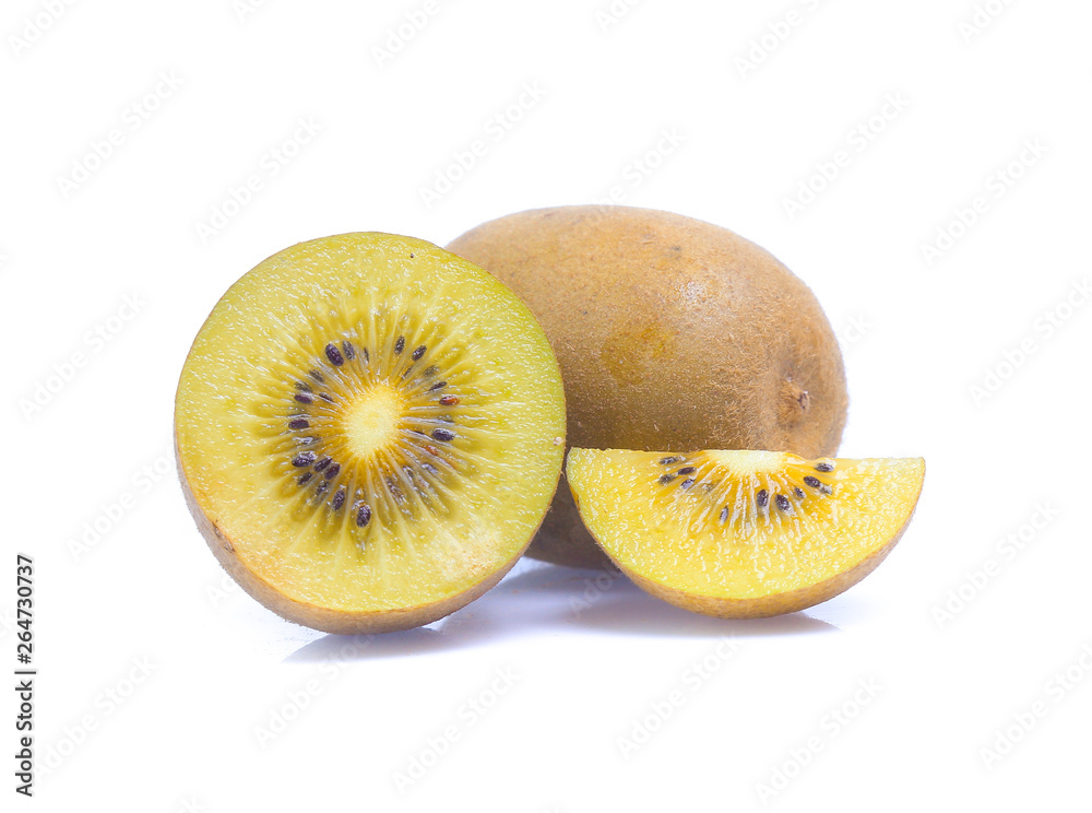 golden kiwifruit/ kiwi isolated on white golden kiwifruit/ kiwi isolated on white