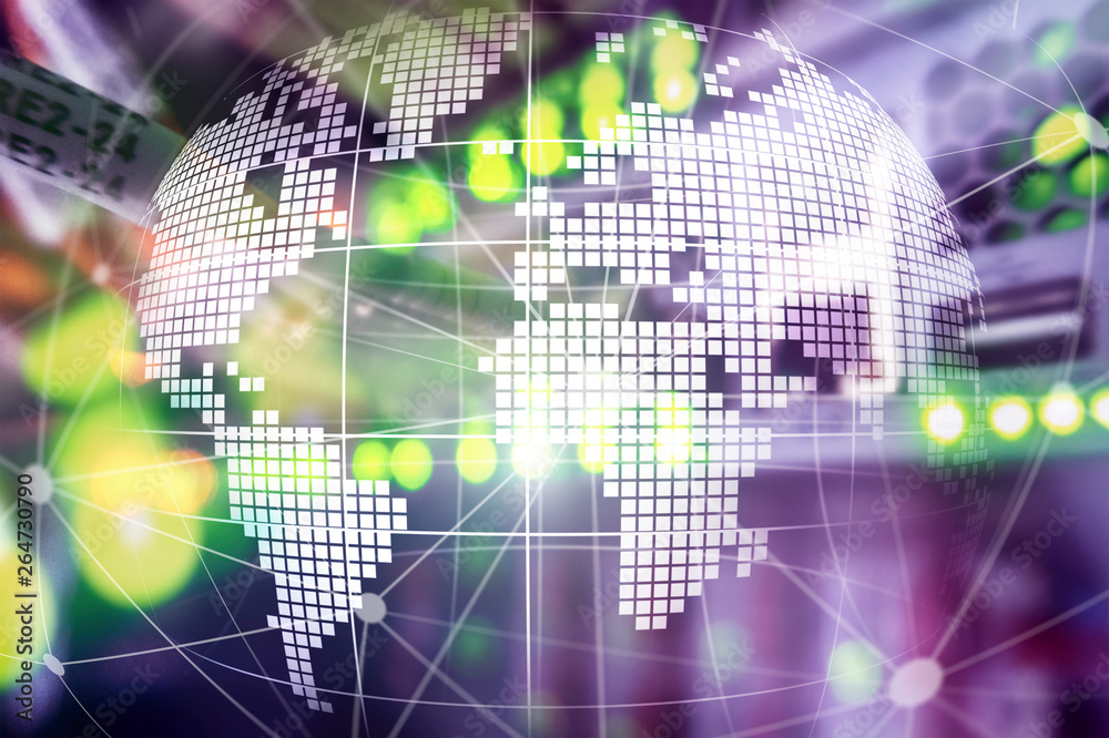 3D Earth as telecommunication and internet technology concept. 3D Earth as telecommunication and internet technology concept.