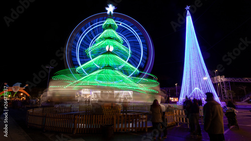 Obraz na płótnie Christmas fair in Spain w salonie