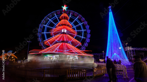 Obraz na płótnie Christmas fair in Spain w salonie