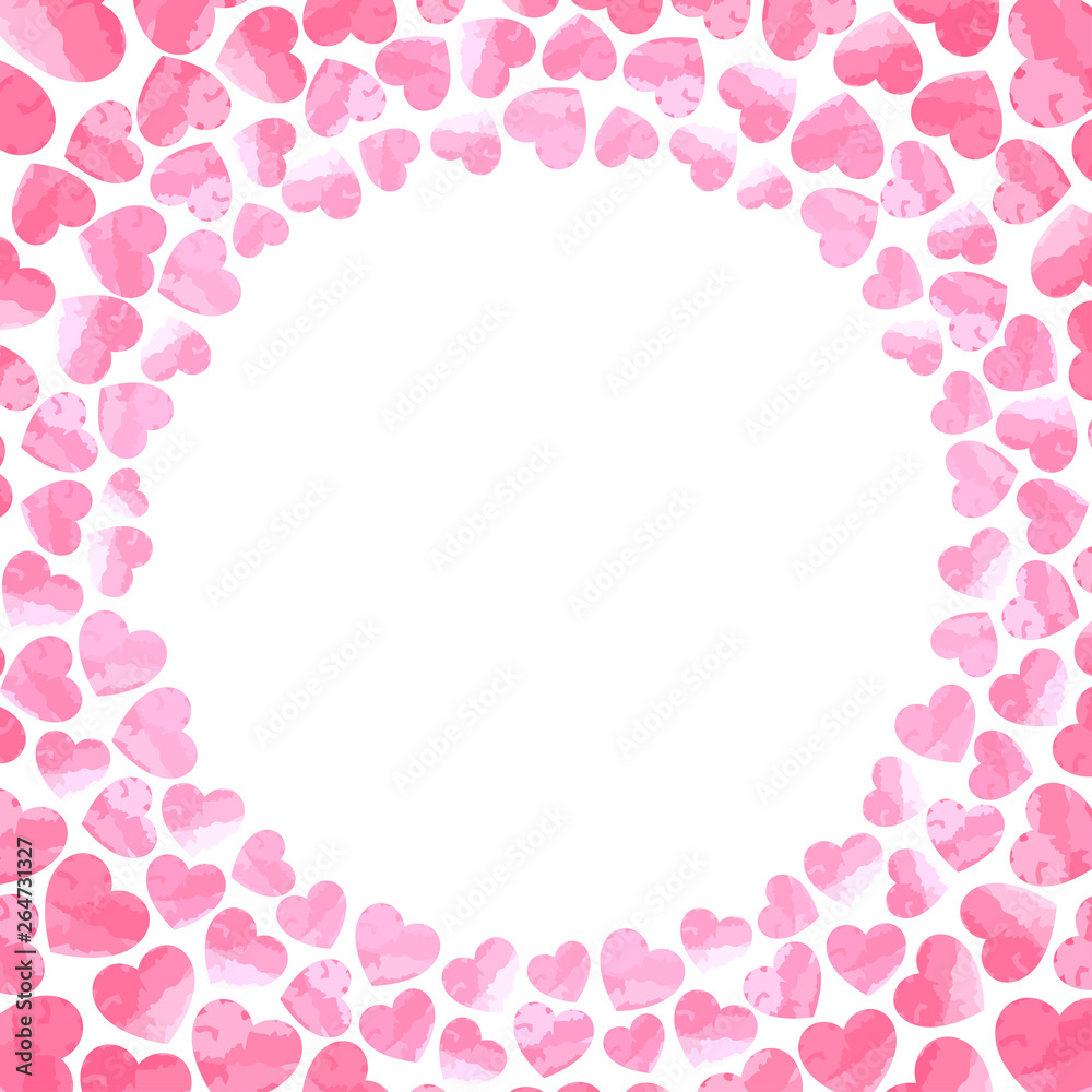 Hearts background for Valentines Day card. Vector illustration.
