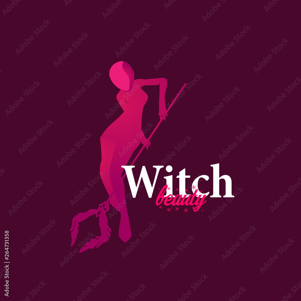 witch beauty logo icon for make up company witch beauty logo icon for make up company