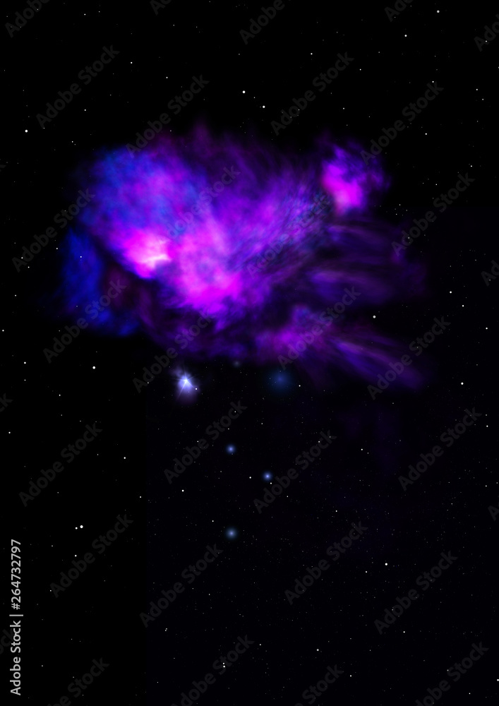 Small part of an infinite star field. 3D rendering Small part of an infinite star field. 3D rendering