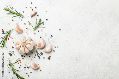 Fototapeta Naklejka Na Ścianę i Meble -  Cooking background with spices and herbs