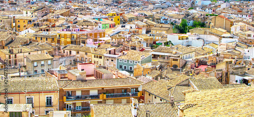 Old City. Aerial view. Urban landscape of Caravaca de la Cruz in Spain. photo