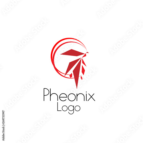 Free Download phoenix logo with geometry bird illustration - GFXLoad