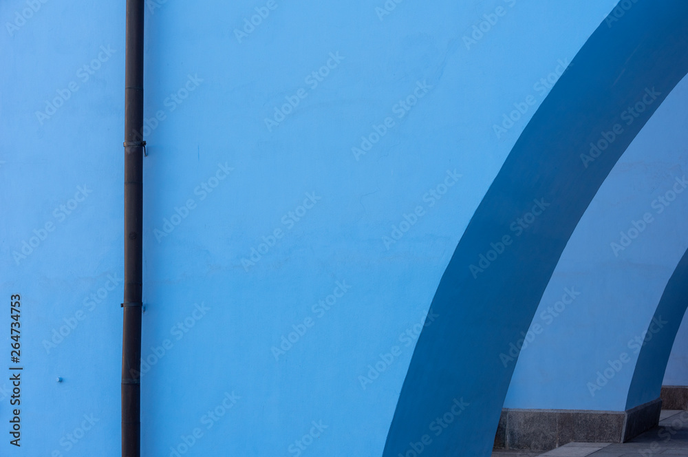 Fototapeta premium Blue arches in St. Michael's Golden-Domed Monastery, Kiev, Ukraine. 