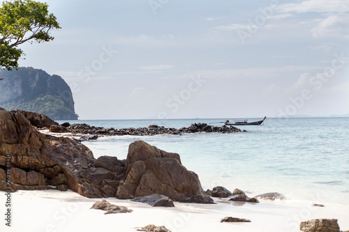 The bamboo beach in the nature reserve of Ko Mai Phai island  photo