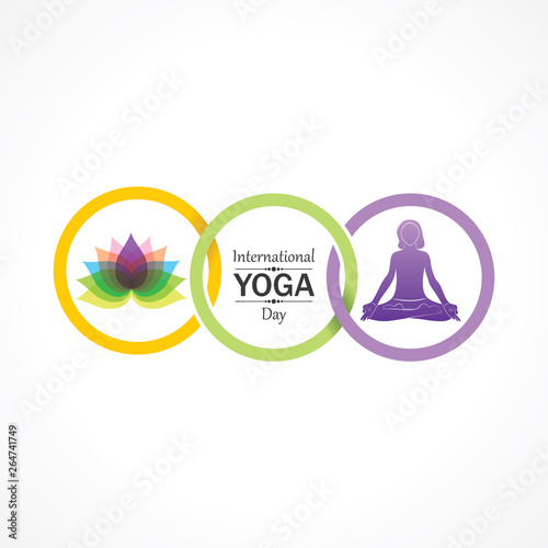 illustration of woman doing YOGASAN for International Yoga Day