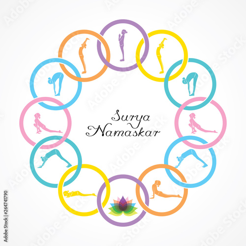 illustration of woman doing YOGASAN for International Yoga Day