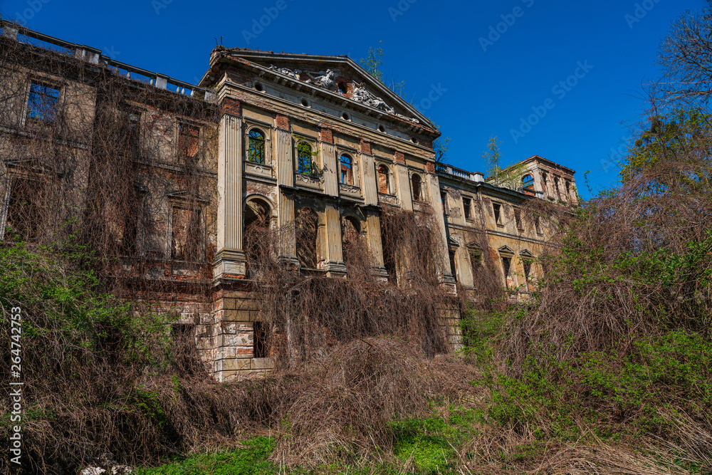 Ruins of the Palace in Slawikowo in Poland
