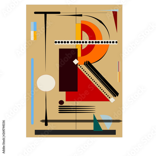 Abstract   brown yellow  background ,expressionism art style
