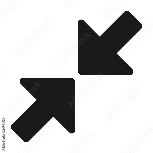 Minimize resize black arrow icon