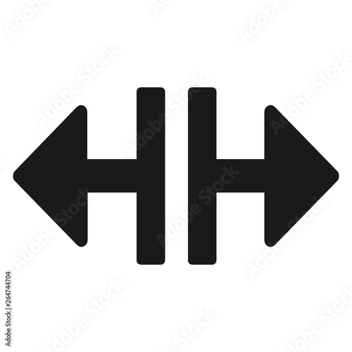 Vertically expand black arrow icon