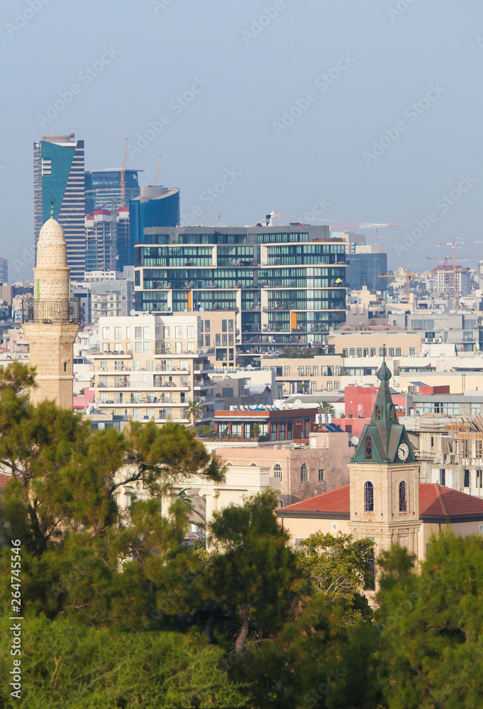 View on Jaffa and the Skyline of Tel Aviv, Israel