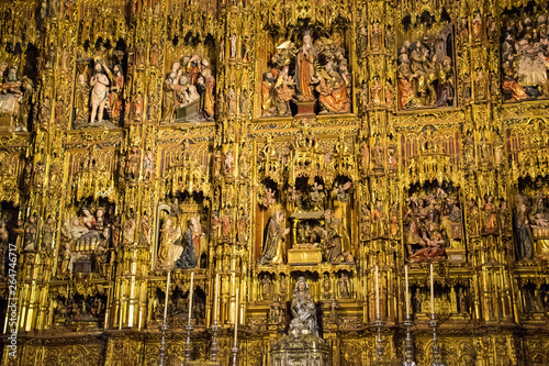 The main alter of the Cathedral of Sevilla. This altarpiece was the lifetime work of a single craftsman, Pierre Dancart.
