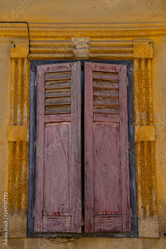  Colorful window in an old house