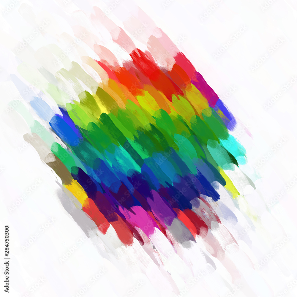 Rainbow watercolor brush strokes background colorful bright stroke color illustration