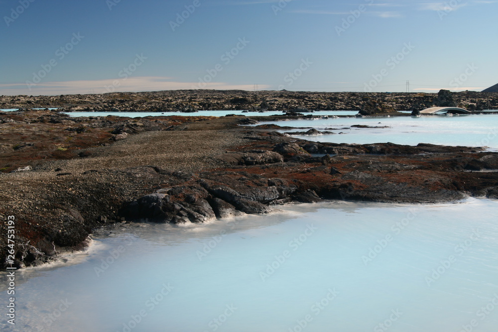 Blue Lagoon Grindavik (Bláa Lónið) - blue color comes from silicates reflecting light, Iceland