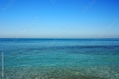 Extensive smooth water surface of the Ligurian Sea