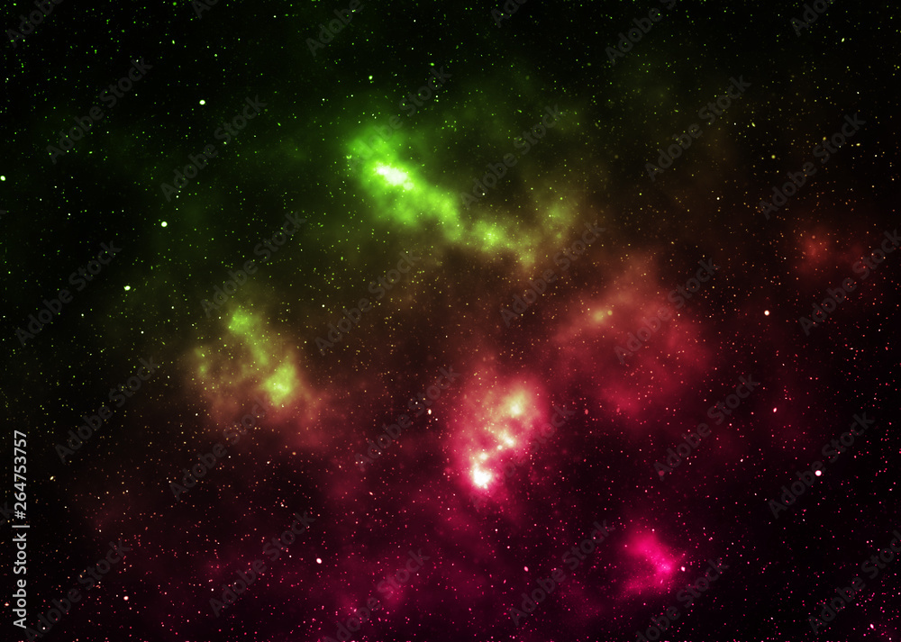 Naklejka premium Starry space nebula