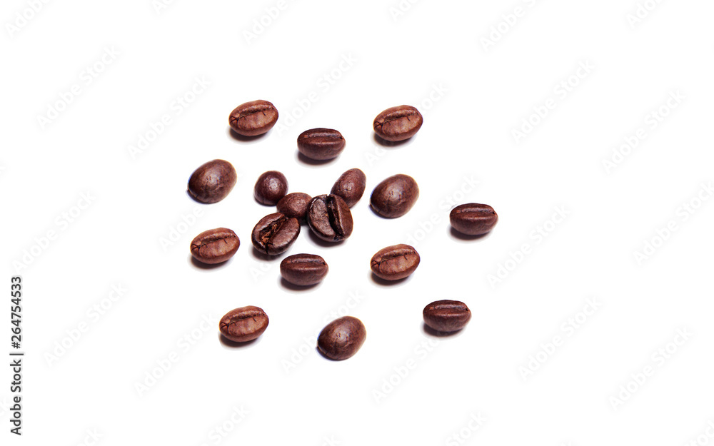 coffee beans on white background coffee beans on white background