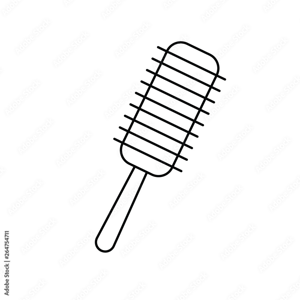 Hairbrush line icon Hairbrush line icon