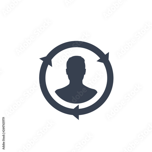 Returning customer, client retention icon
