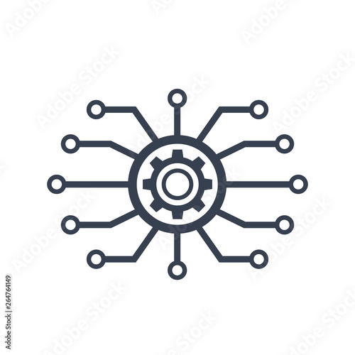 technology icon, logo element on white