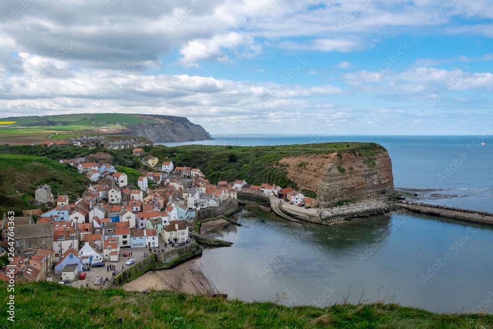 Beautiful view of Staithes, in England.