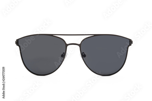 Gray Sunglasses, front view isolated on white background