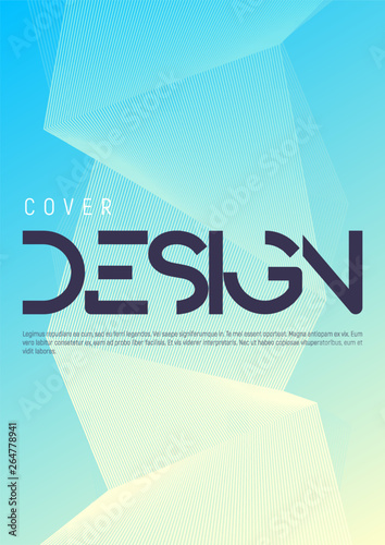 Minimalist gradient geometric cover design. Vector illustration