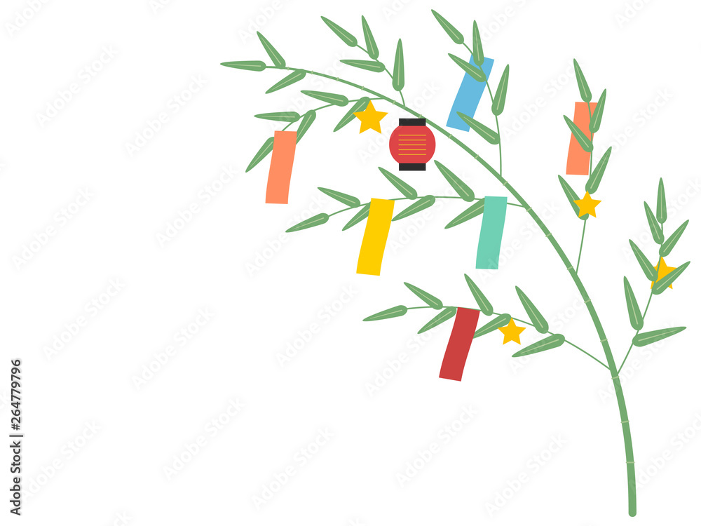 七夕祭り笹イラスト Stock Vector Adobe Stock