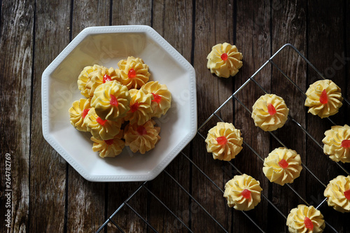 A Malay Traditional Cookies Called Kuih Semperit Dahlia Served During Eid Fitri Stock Photo Adobe Stock
