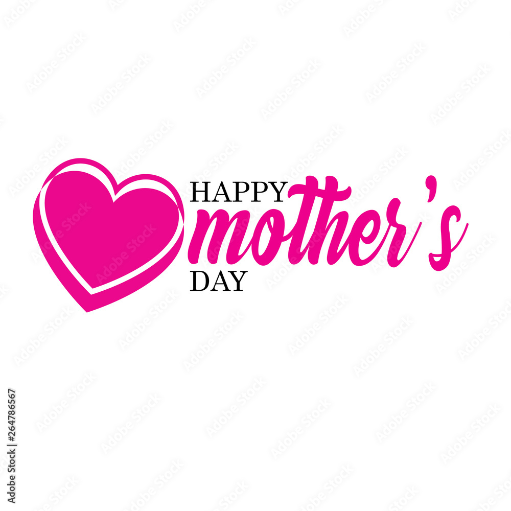 Happy Mother's Day Calligraphy Background - Vector