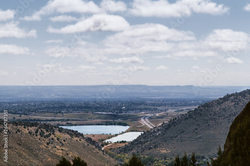 Denver Colorado USA. Red Rocks Colorado.Panoramic view from Red Rocks Amphitheatre in Morrison, Colorado