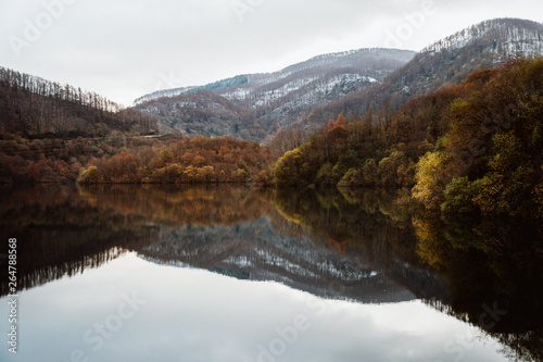 Reflection lake in the Basque Country