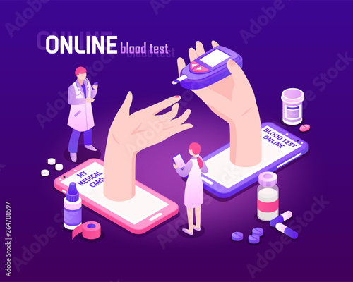 Telemedicine Isometric Background