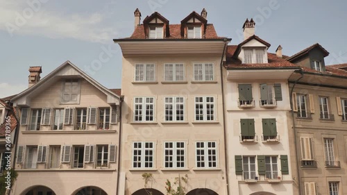 Old houses on the streets of the City of Bern. Switzerland. photo